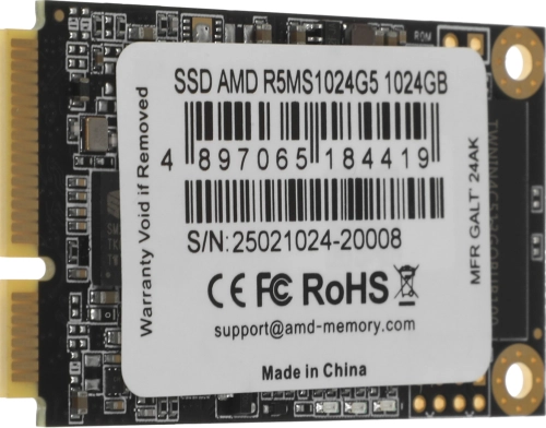 Твердотельный накопитель SSD AMD Radeon 1024GB Client SSD mSATA 3D NAND Retail R5MS1024G5 фото 3