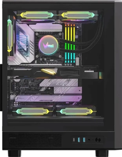 Корпус Formula V Line MANA BLACK, ATX (MANA BLACK) Корпус Formula V Line MANA BLACK, ATX, TYPE-C*1, USB2.0*1, USB3.0*1, FRONT 3x120mm FRGB, REAR 1x120mm FRGB фото 3