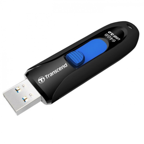 Флеш-накопитель Transcend 64GB JetFlash 790 USB 3.0 Black/ blue (TS64GJF790K) фото 2
