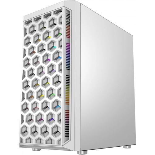 Powercase CMIMTW-L3 Корпус Mistral Micro T3W, Tempered Glass, Mesh, 2x 140mm + 1х 120mm 5-color fan, белый, mATX (CMIMTW-L3) фото 2