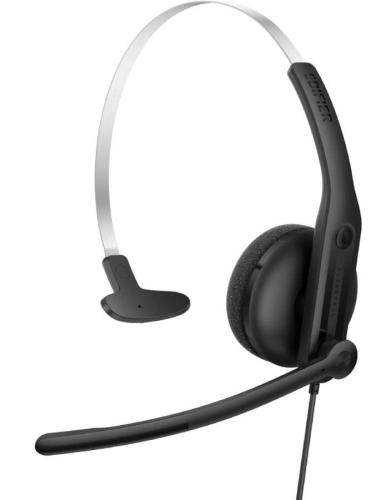 Гарнитура накладные Edifier CC100 1.5м черный проводные оголовье