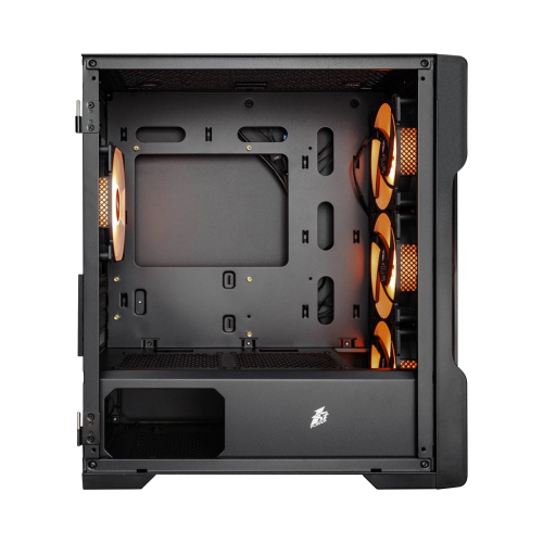 1STPLAYER Корпус TRILOBITE T3 Black / mATX, TG / 4x 120mm LED fans inc. / T3-BK-4F1 фото 3
