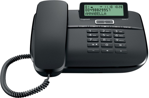 Телефон проводной Gigaset DA611 черный (S30350-S212-S321)