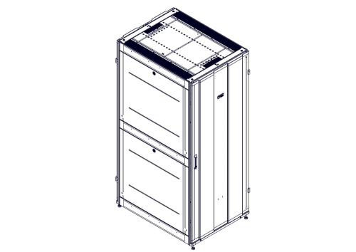 Шкаф Systeme Electric, серия Uniprom, 42U-800/ 1070, боковые панели 4шт, черный (UR3180)