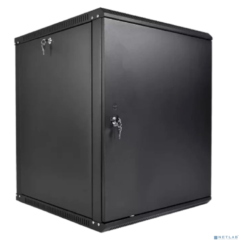 ЦМО Шкаф телекоммуникационный настенный разборный ЭКОНОМ 12U (600 650) дверь металл, цвет черный (ШРН-Э-12.650.1-9005)