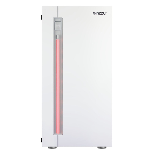 Ginzzu D390 2*USB 2.0,AU White Window фото 3
