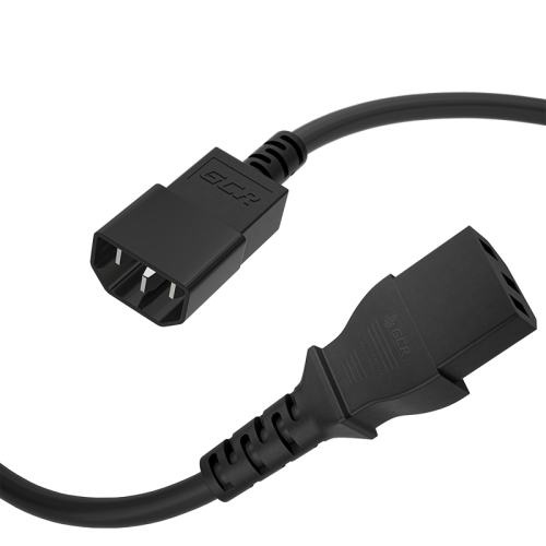 GCR Кабель питания PROF удлинитель 7.0m, С13 - С14, черный, 3*1,0mm, GCR-54340