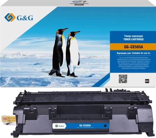 Картридж лазерный G&G GG-CE505A UNIVERSAL черный (2300стр.) для HP P2035/ 2035n/ 2055d/ dn/ x;Canon LBP6300/ 6310dn/ 6650dn;HP Pro 400 M401/ M401a/ M401n/ M401d/ M401dn/ M401dne/ M401dw/ MFP M425/ MFP M425dn/ MFP M425dw;Canon i-SENSYS 6670dn/ 6680x/ MF584