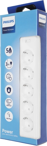 Сетевой фильтр Philips CHP2155WB/ 51 3м (5 розеток) белый (коробка) (CHP2155WB/51) фото 7