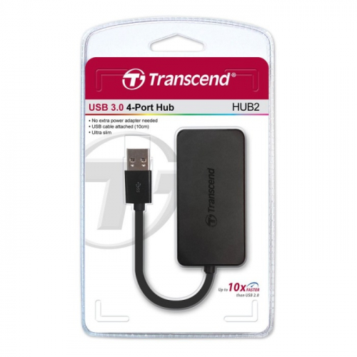 Концентратор USB Transcend USB3.0 4-Port HUB (TS-HUB2K)