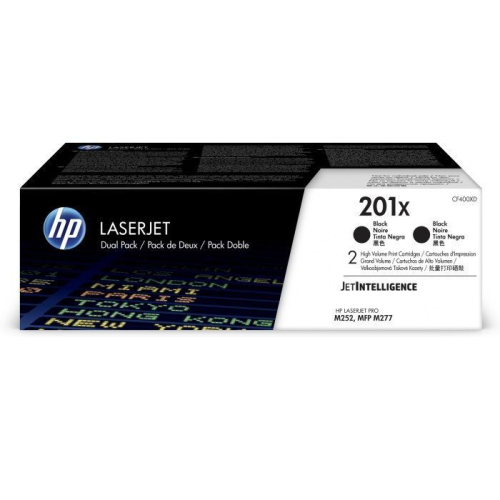 Картридж HP 201X, черный / 2x 2800 страниц (CF400XD)