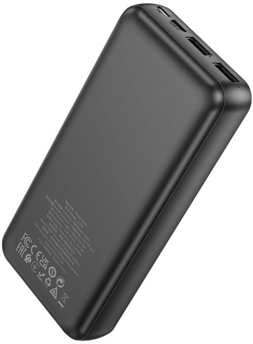 Мобильный аккумулятор Hoco J123A Element 20000mAh 2A 2xUSB-A черный фото 3