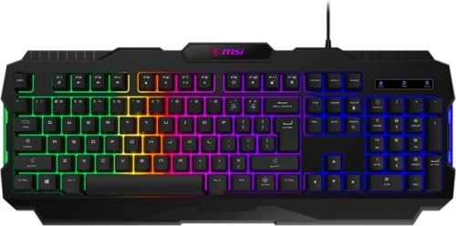 Keyboard MSI FORGE GK100, Wired, RGB lighting, Anti-ghosting Capability, Black (S11-04RU252-HH9)
