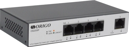 Коммутатор/ Unmanaged Switch 4x1000Base-T PoE, 1x1000Base-T, PoE Budget 60W, Long-range PoE up to 250m, metal case (OS2205P/60W/A1A) фото 2