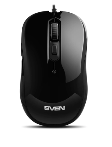 Мышь SVEN RX-520S USB чёрная (бесшумн. клав, 5+1кл. 3200DPI) (SV-017637)
