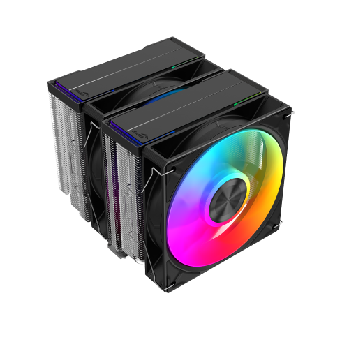 Кулер для процессора/ CPU Cooler SAMA A60L (265W, 4-pin PWM, 156.5mm, 6x6mm, ARGB, 2x120mm, 78CFM, 29dBA, 2200RPM, S: 1851/ 1700/ 1200/ 115X, AM5/ AM4, silver) (A60-XXWAYXOX-G)