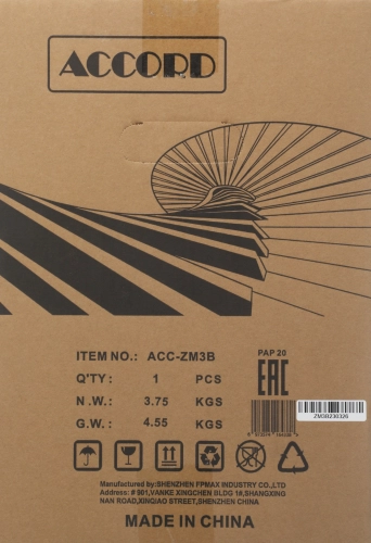 Корпус Accord ACC-ZM3B черный без БП mATX 4x120mm 2x140mm 2xUSB2.0 1xUSB3.0 audio bott PSU фото 2