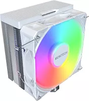 Устройство охлаждения(кулер) Montech NX400 ARGB Soc-AM5/AM4/1200/1700/1851 белый 4-pin 34.17dB Al+Cu 220W 874gr Ret (NX400ARGBWH)