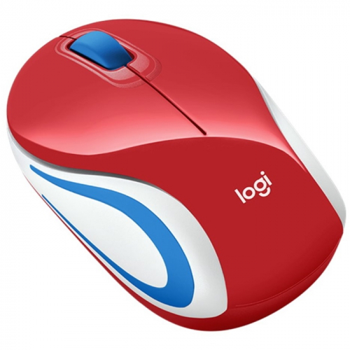 Мышь беспроводная Logitech Mini Mouse M187 красная (910-002732)