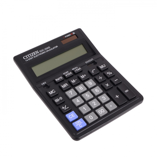 Калькулятор бухгалтерский Citizen SDC-554 S черный 14-разр. (SDC-554S)