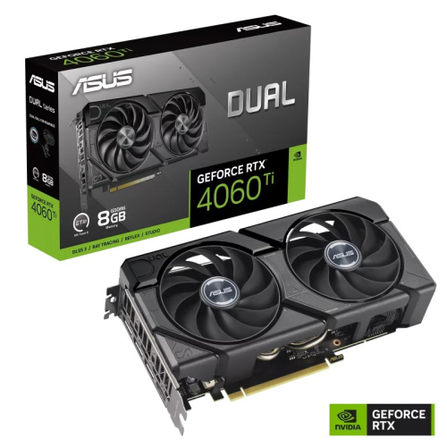 Видеокарта/ VGA ASUS NVIDIA GeForce DUAL-RTX4060TI-8G-EVO 8GB, GDDR6/128-bit, PCIe 4.0, 1xHDMI 2.1, 3xDP, 2.5-slot  90YV0J48-M0NA00