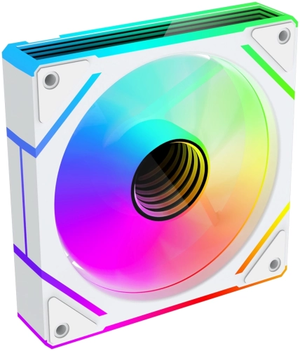 Вентилятор для корпуса Bloody BD-CF120ARGB2 LCD ARGB 120х120x25 белый 4-pin 26дБ (BD-CF120ARGB2-WH) Ret фото 4