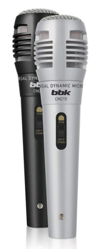 Микрофон проводной BBK CM215 2.5м черный/ серебристый (CM215 (B/ S)) (CM215 (B/S))