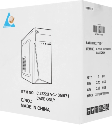 Корпус LinkWorld VC-13M071 М0 черный без БП mATX 1x80mm 1x120mm 2xUSB2.0 audio фото 8