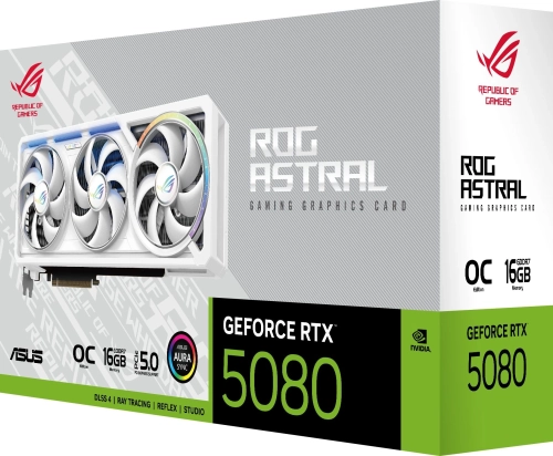 Видеокарта Asus PCI-E 5.0 ROG-ASTRAL-RTX5080-O16G-WHITE NVIDIA GeForce RTX 5080 16Gb 256bit GDDR7 2760/30000 HDMIx2 DPx3 HDCP Ret фото 6