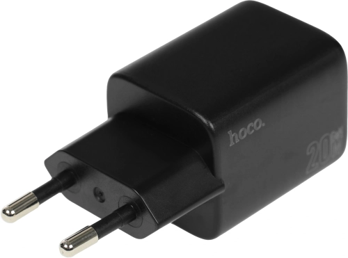 Сетевое зар./ устр. Hoco N41 Almighty Black 20W 3A (PD+QC+AFC) USB-A/ Type-C черный фото 2