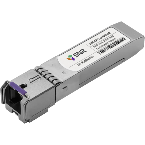 Модуль/ Модуль SFP WDM, дальность до 20км (14dB), 1550нм, 100Mb (LC) (SNR-SFP100-W53-20-LC)