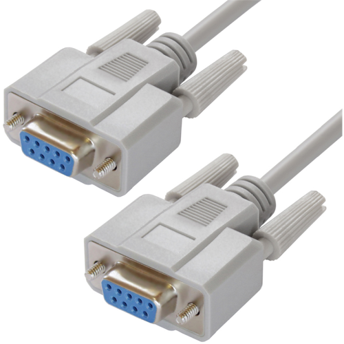 Greenconnect Кабель COM RS-232 порта соединительный 5 m GCR- DB9CF2F-5 m, 9F / 9F Premium, серый, пластиковый пакет (GCR-DB9CF2F-5M)