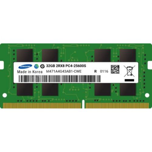 Память оперативная Samsung 32GB DDR4 SODIMM PC4-25600 3200MHz CL19 2R 260-pin 1.2V (M471A4G43AB1-CWE)