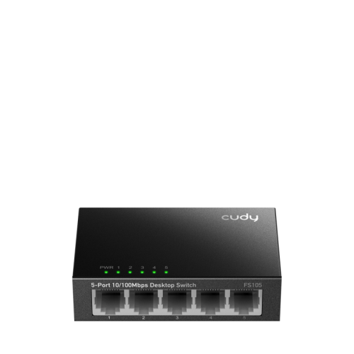 Коммутатор/ 5-Port 10/100 Mbps Desktop Switch, 5 10/100M RJ45 Ports, Loop Detection, Metal Case, Power Saving, Plug & Play (FS105)