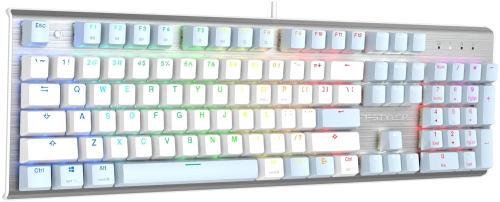 Клавиатура A4Tech Fstyler FS100 Neon механическая синий/ белый USB for gamer LED (FS100) фото 3