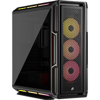 Корпус без блока питания/ Case Corsair iCUE LINK 5000T LX RGB, Midi-Tower, TG, 3x120mm RGB, 4xUSB-A 3.2, 1xUSB 3.2 Type-C, E-ATX, ATX, mATX, mITX Black (CC-9011298-WW)