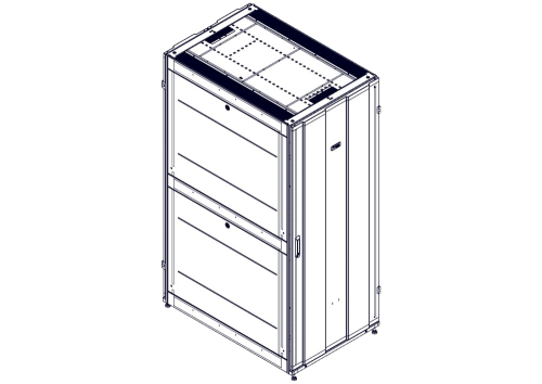 Шкаф Systeme Electric, серия Uniprom, 42U-800/ 1200, боковые панели 4шт, черный (UR3380)