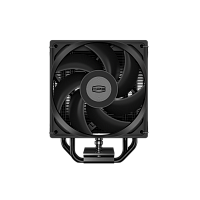 Кулер для процессора/ CPU Cooler PCCooler RT400 Digital BK (230W, 4-pin PWM, LED temp., 152mm, Al/Cu, 4x6mm, 1x120mm, 73.32CFM, 34.9dBA, 2200RPM, S: 1851/1700/1200/115X, AM5/AM4, black)