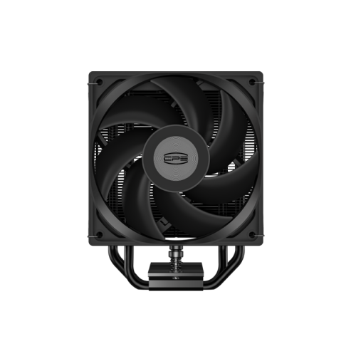 Кулер для процессора/ CPU Cooler PCCooler RT400 Digital BK (230W, 4-pin PWM, LED temp., 152mm, Al/Cu, 4x6mm, 1x120mm, 73.32CFM, 34.9dBA, 2200RPM, S: 1851/1700/1200/115X, AM5/AM4, black)