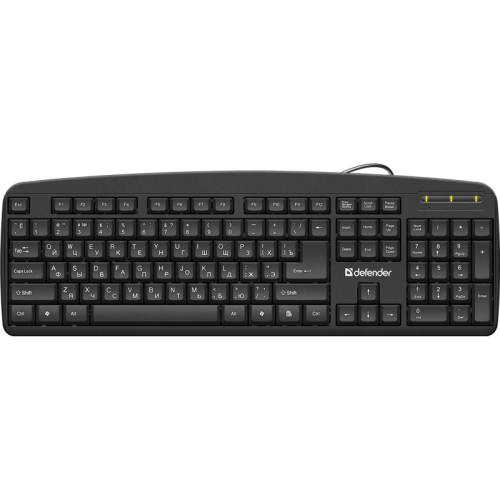 Defender Проводная клавиатура Office HB-910 RU,черный,полноразмерная (45910)