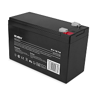 Батарея SVEN SV 1272 (12V 7.2Ah), напряжение 12В, емкость 7.2А*ч, макс. ток разряда 105А, макс. ток заряда 2.1А, свинцово-кислотная типа AGM, тип клемм F2,/ Battery SVEN SV 1272 (12V 7.2Ah), 12V volta (SV-012335)