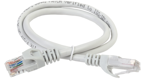 ITK Коммутационный шнур (патч-корд), кат.5Е UTP, 10м, серый (PC01-C5EU-10M)
