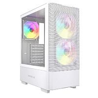 Powercase Mistral AY3W ARGB, Tempered Glass, 2x 140mm +1x 120mm ARGB Fans, белый, ATX (CMAYW-A3)
