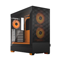 Корпус ПК без блока питания/ Case Fractal Design Pop Air RGB Orange Core TG Clear Tint, Midi-Tower, 3x120mm RGB, 2xUSB-A 3.2 ATX, mATX, mITX Black/ Orange (FD-C-POR1A-05)