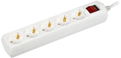 Сетевой удлинитель IEK GENERICA У05В 3м (5 розеток) черный (пакет ПЭ) (WYP10-10-05-03-ZK-G)