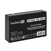 Exegate EX297507RUS Аккумуляторная батарея DT 609 (6V 9Ah, клеммы F2)