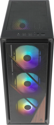 Корпус Azza FOREST черный без БП ATX 4x120mm 2xUSB3.0 audio bott PSU (CSAZ-370 FOREST) фото 5