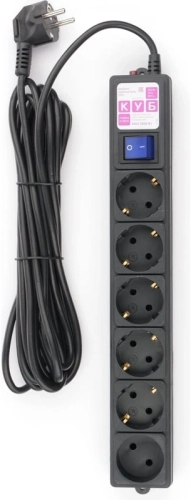 Сетевой фильтр Powercube SPG6-B2 5м (6 розеток) черный (коробка)