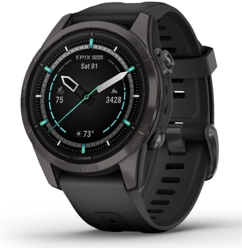 Смарт-часы Garmin Epix Pro Gen 2 Sapphire 30.4мм 1.2 AMOLED корп.черный рем.черный (010-02802-15)