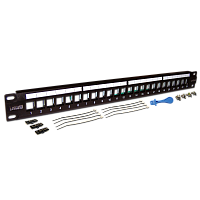 Патч-панель наборная Lanmaster LAN-PPN24OK-STP 19" 1U 24x FTP